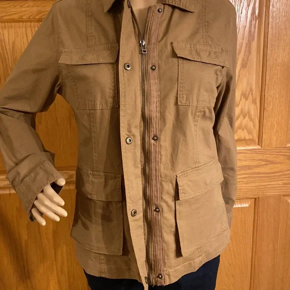 Women's Brown Lined Utility Anorak Jacket with 4 pockets - Universal Thread - Picture 4 of 13
